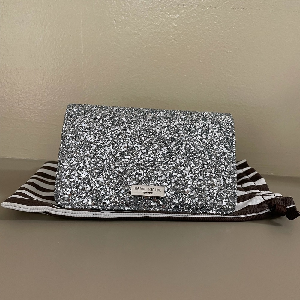 Henri Bendel glitter phone wallet case crossbody